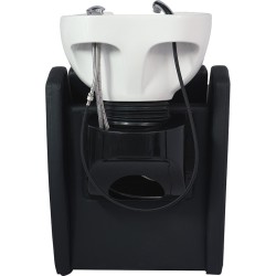 Lavacabezas Peluqueria Wisp Manual Negro Ceramica Blanca