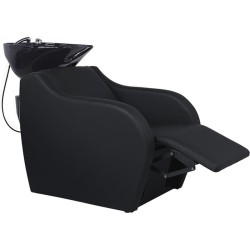 Rampa de Lavagem Wisp com Massagem Preta com Cuba Preta