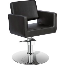 Sillon de Peluqueria Chic Q Negra Base Redonda