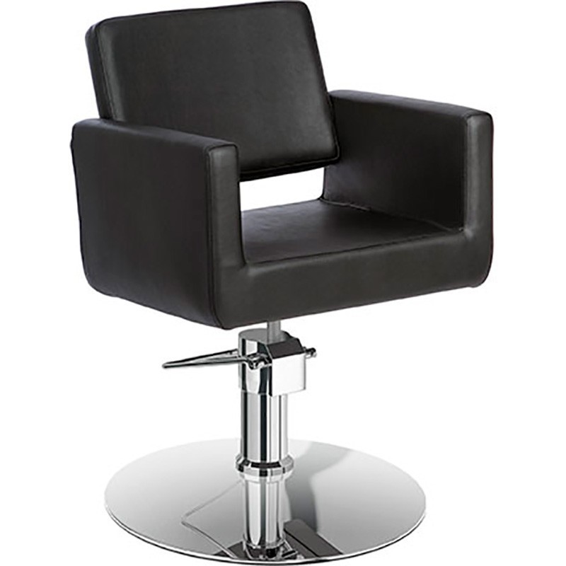 Sillon de Peluqueria Chic Q Negra Base Redonda