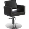 Sillon de Peluqueria Chic Q Negra Base Redonda