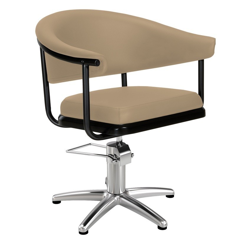 Sillon de Peluqueria Lyra Beige Base Estrella Cromada