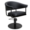 Sillon de Peluqueria Lyra Negra Base Redonda Negra