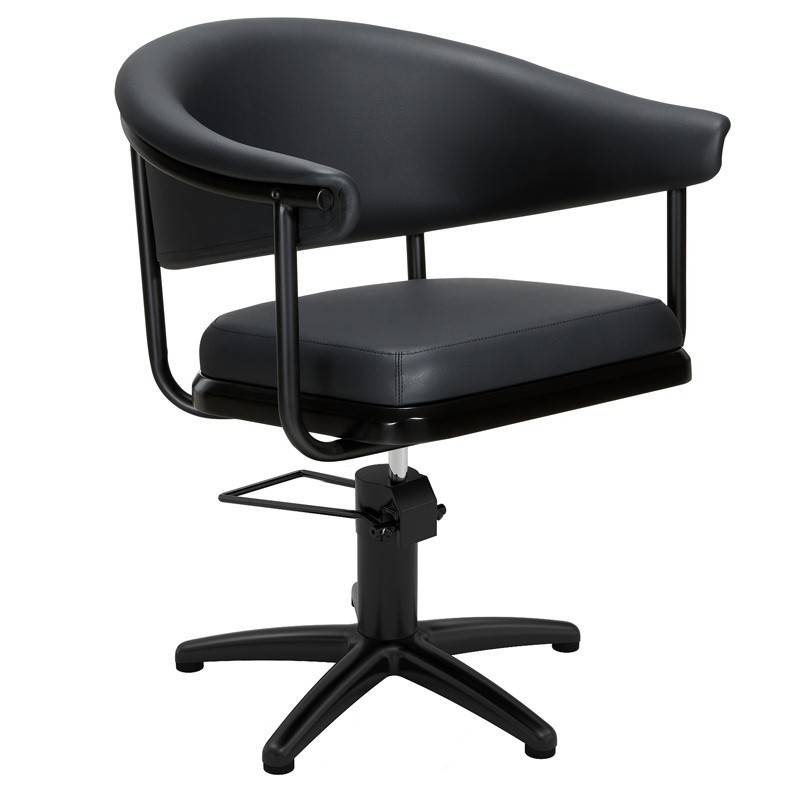 Sillon de Peluqueria Lyra Negra Base Estrella Negra