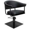Sillon de Peluqueria Lyra Negra Base Cuadrada Negra