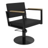 Sillon Peluqueria OCEAN Negro Base Redonda Negra