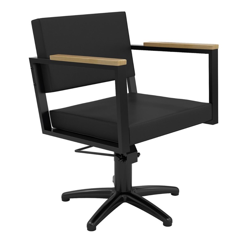 Sillon Peluqueria OCEAN Negro Base Estrella Negra