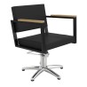 Sillon Peluqueria OCEAN Negro Base Estrella Cromada