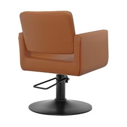 Sillon Corte Peluqueria GOLDA Cognac Base Redonda Negra