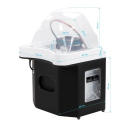 Lavacabeças Head Spa portátil com cascata, vapor e cromoterapia