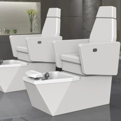 Sillon Pedicura Blanco Agate Bañera Blanca