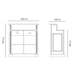Balcão Barbearia EARL Branca