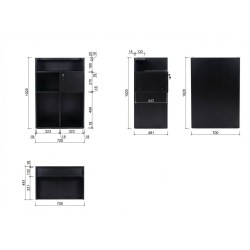 Recepcion Peluqueria Barberia KRAFT Negra