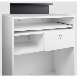 Recepção Cabeleireiro Barbearia DYLAN Branco - Preto