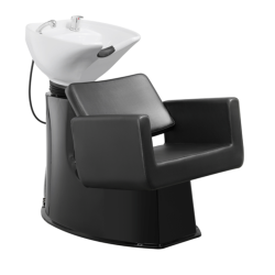 Rampa de Lavagem Knot Preta com Cuba Branca