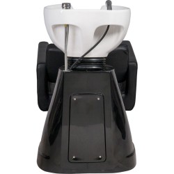 Rampa de Lavagem Knot Preta com Cuba Branca