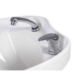 Rampa de Lavagem Knot Preta com Cuba Branca