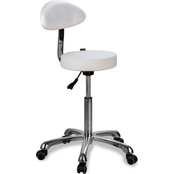 Taburete Con Respaldo OPAL Blanco