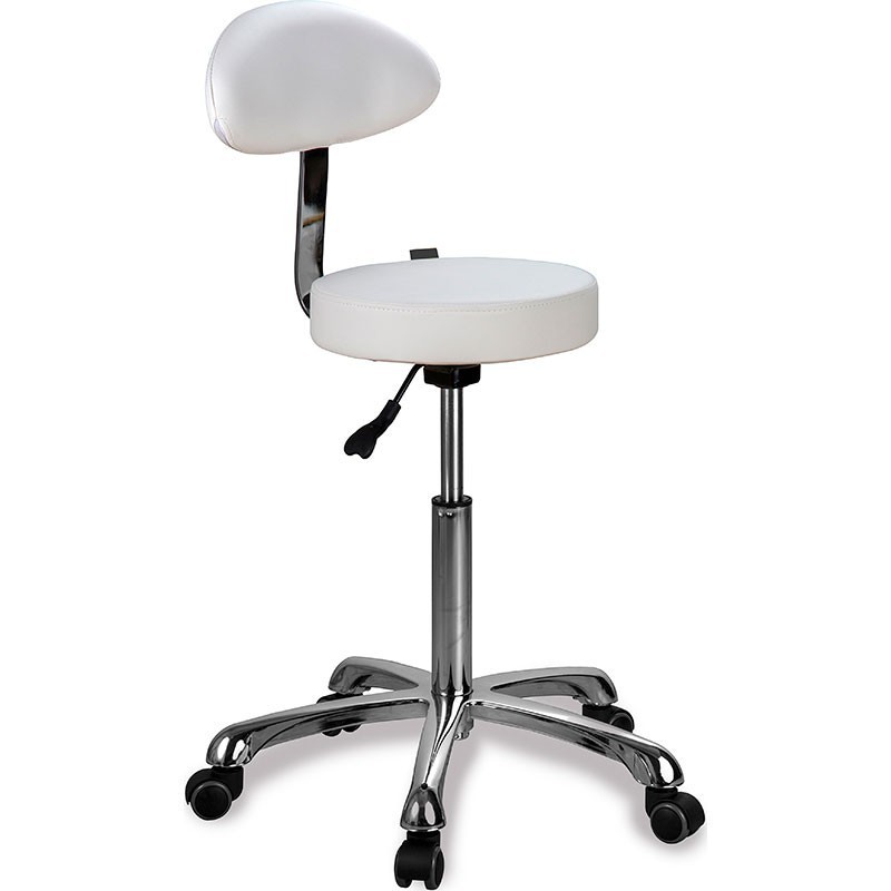 Taburete Con Respaldo OPAL Blanco