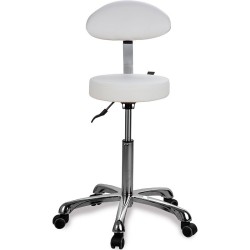 Taburete Con Respaldo OPAL Blanco