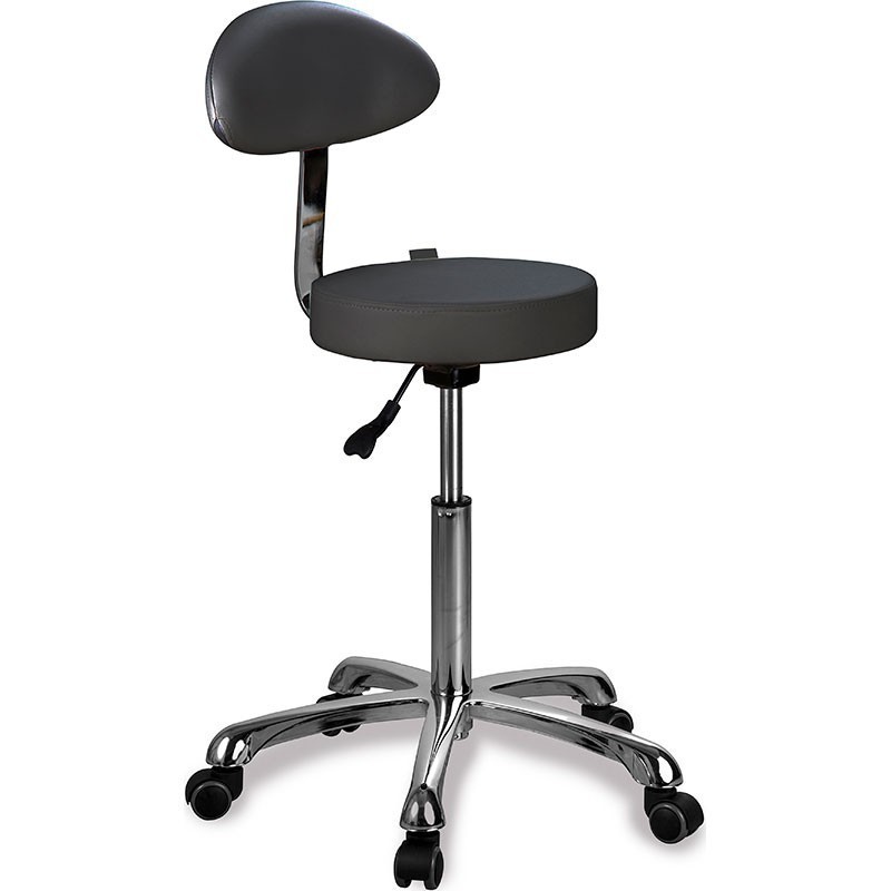 Taburete Con Respaldo OPAL Gris