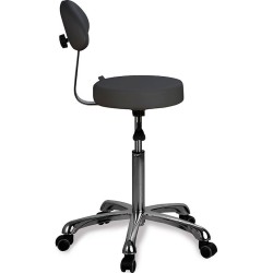 Taburete Con Respaldo OPAL Gris