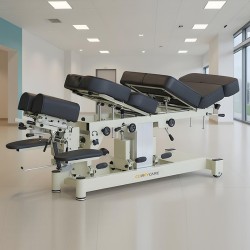 Marquesa Elétrica para Tratamento Quiroprático 4 Secções APPA Cinza