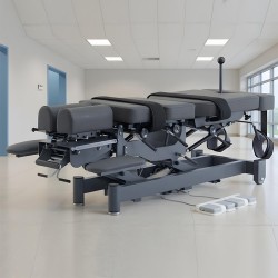 Marquesa Elétrica para Tratamento Quiroprático 2 Motores Alma Cinza