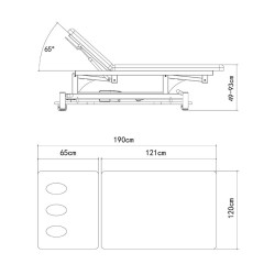 Camilla Electrica Tratamiento Fisioterapia Bobath Gris