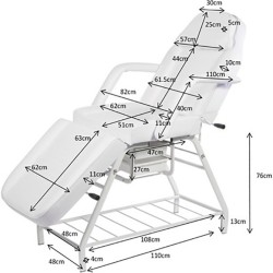 Camilla estética fija Domix Weelko 3 secciones