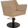 Sillon de Peluqueria ANOUK Beige Base Redonda Negra